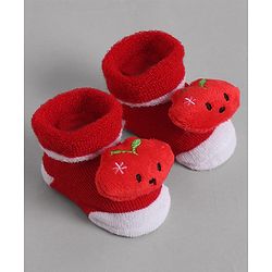Cute Walk by Babyhug Socks With Animal Applique - Red