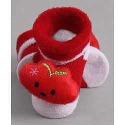 Cute Walk by Babyhug Socks With Animal Applique - Red