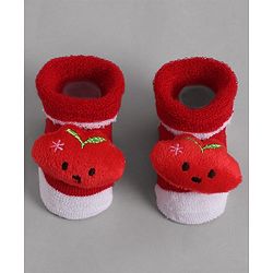 Cute Walk by Babyhug Socks With Animal Applique - Red