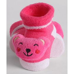 Cute Walk by Babyhug Socks With Animal Applique - Pink