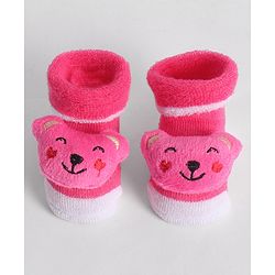 Cute Walk by Babyhug Socks With Animal Applique - Pink