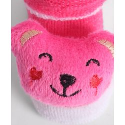 Cute Walk by Babyhug Socks With Animal Applique - Pink