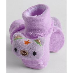 Cute Walk by Babyhug Socks With Animal Applique - Purple