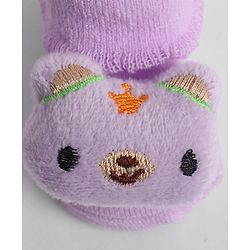Cute Walk by Babyhug Socks With Animal Applique - Purple