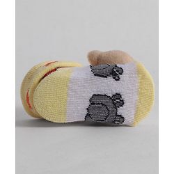 Cute Walk by Babyhug Socks With Animal Applique - Yellow