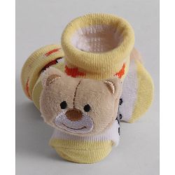 Cute Walk by Babyhug Socks With Animal Applique - Yellow