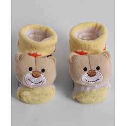 Cute Walk by Babyhug Socks With Animal Applique - Yellow