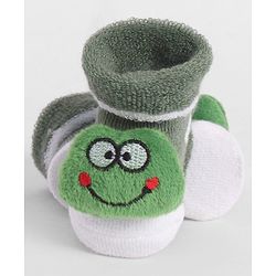 Cute Walk by Babyhug Socks With Frog Applique - Green