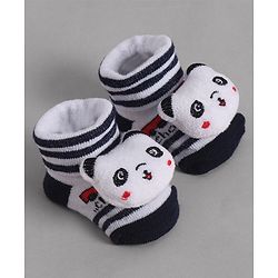 Cute Walk by Babyhug Socks With Animal Applique - Navy Blue