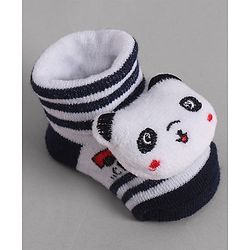 Cute Walk by Babyhug Socks With Animal Applique - Navy Blue