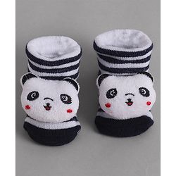 Cute Walk by Babyhug Socks With Animal Applique - Navy Blue
