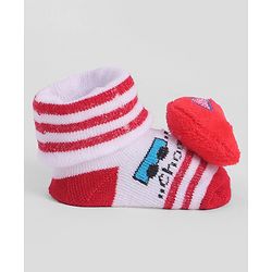 Cute Walk by Babyhug Socks With Vehicle Applique - Red