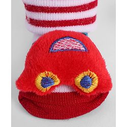 Cute Walk by Babyhug Socks With Vehicle Applique - Red