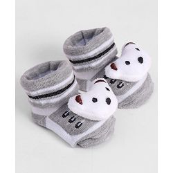 Cute Walk by Babyhug Socks With Animal Applique - Grey