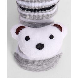 Cute Walk by Babyhug Socks With Animal Applique - Grey