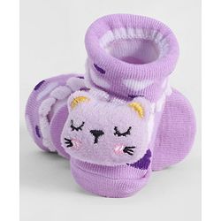 Cute Walk by Babyhug Socks With Animal Applique - Purple