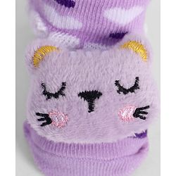 Cute Walk by Babyhug Socks With Animal Applique - Purple