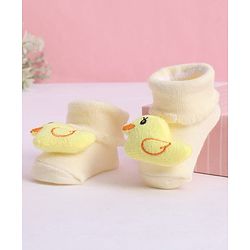 Cute Walk by Babyhug Socks With Bird Applique - Yellow