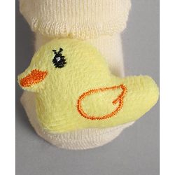 Cute Walk by Babyhug Socks With Bird Applique - Yellow