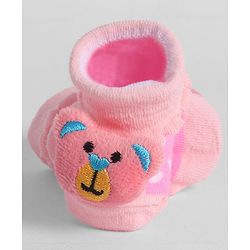 Cute Walk by Babyhug Socks With Animal Applique - Pink