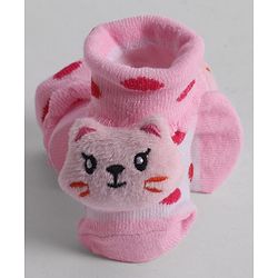 Cute Walk by Babyhug Socks With Animal Applique - Pink