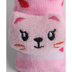 Cute Walk by Babyhug Socks With Animal Applique - Pink
