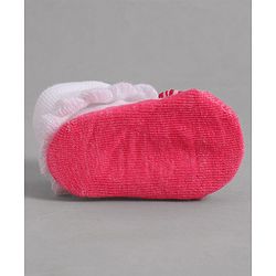 Cute Walk by Babyhug Socks With Bow Applique - Pink