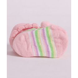 Cute Walk by Babyhug Socks With Animal Applique - Pink