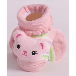 Cute Walk by Babyhug Socks With Animal Applique - Pink