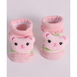 Cute Walk by Babyhug Socks With Animal Applique - Pink