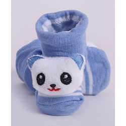 Cute Walk by Babyhug Socks With Animal Applique - Blue