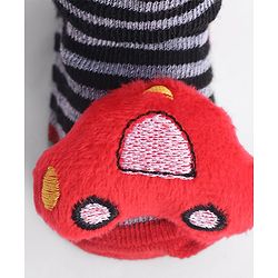 Cute Walk by Babyhug Socks With Vehicle Applique - Red