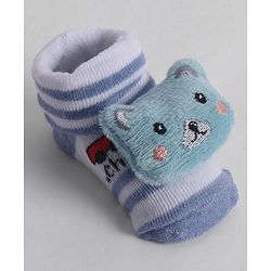 Cute Walk by Babyhug Socks With Animal Applique - Light Blue