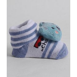 Cute Walk by Babyhug Socks With Animal Applique - Light Blue