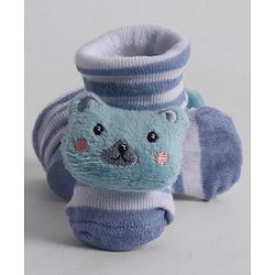 Cute Walk by Babyhug Socks With Animal Applique - Light Blue