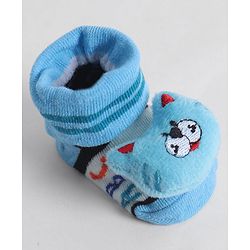 Cute Walk by Babyhug Socks With Animal Applique - Light Blue