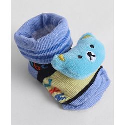 Cute Walk by Babyhug Socks With Animal Applique - Blue