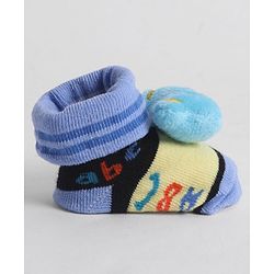 Cute Walk by Babyhug Socks With Animal Applique - Blue