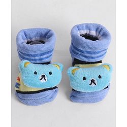 Cute Walk by Babyhug Socks With Animal Applique - Blue