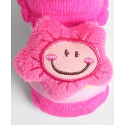 Cute Walk by Babyhug Socks With Star Applique - Pink