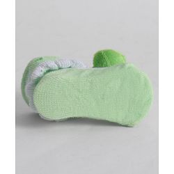 Cute Walk by Babyhug Socks With Animal Applique - Lime Green