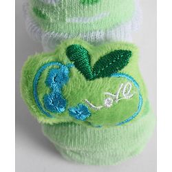 Cute Walk by Babyhug Socks With Animal Applique - Lime Green