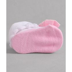 Cute Walk by Babyhug Socks With Bow Applique - Pink