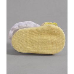 Cute Walk by Babyhug Socks With Bow Applique - Yellow