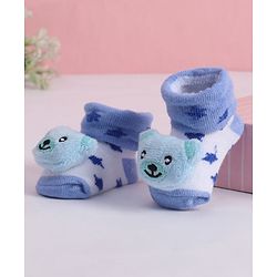 Cute Walk by Babyhug Socks With Animal Applique - Blue