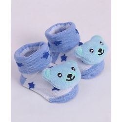 Cute Walk by Babyhug Socks With Animal Applique - Blue