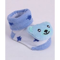 Cute Walk by Babyhug Socks With Animal Applique - Blue