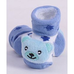 Cute Walk by Babyhug Socks With Animal Applique - Blue