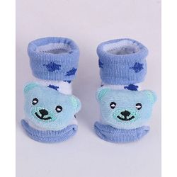 Cute Walk by Babyhug Socks With Animal Applique - Blue