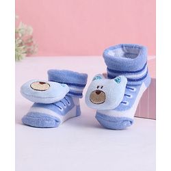 Cute Walk by Babyhug Socks With Animal Applique - Blue